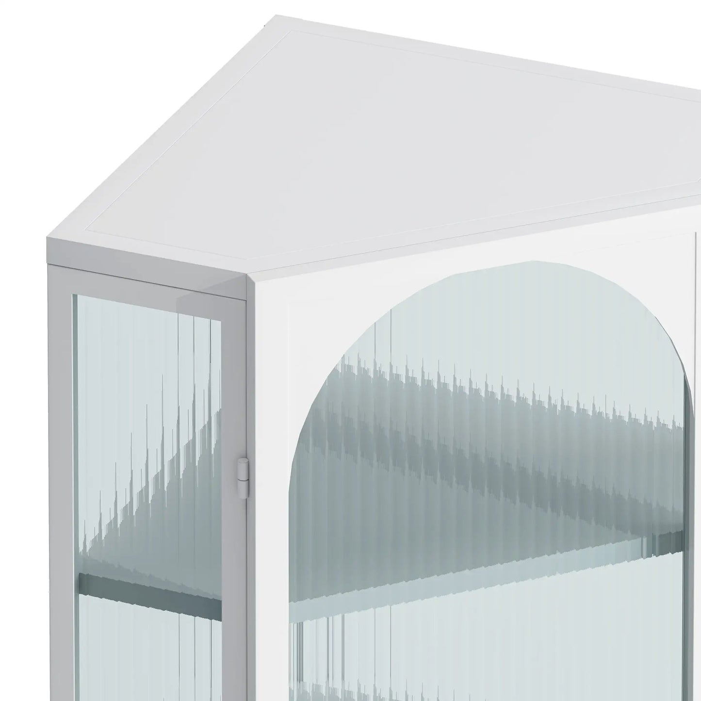 Glass Door Corner Cabinet White Four Tier Storage wall-mounted bathroom cabinet on Tampa Home & Garden Store