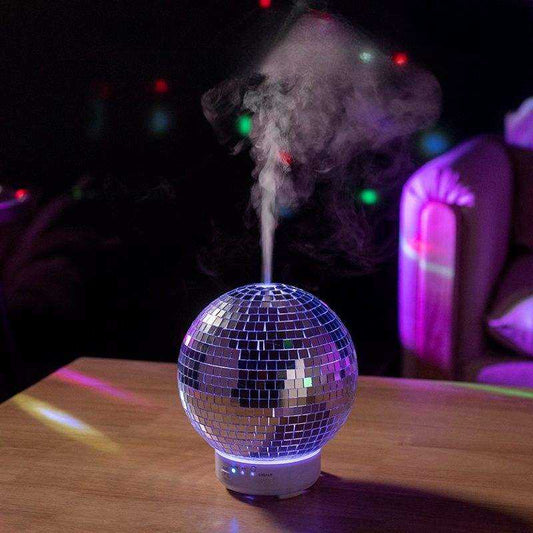 Machine d'aromathérapie créative à boule laser rotative, humidificateur de bureau à flamme à anneau de fumée simulé