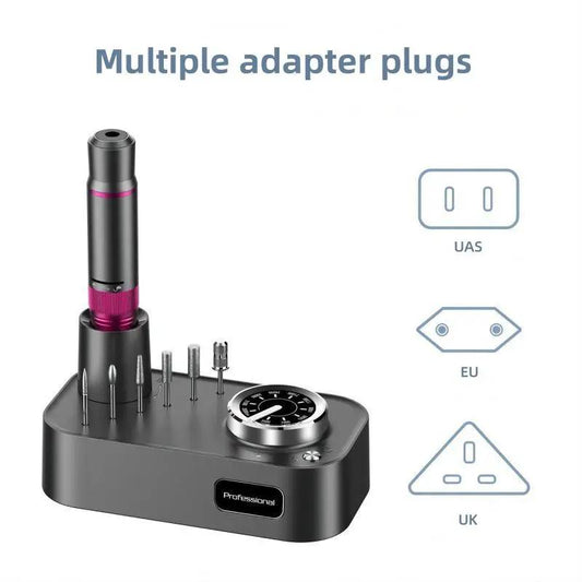 35000rpm nail drill machine for salons by VIP Digital Presence, black base with pink accents on Tampa Home & Garden Store