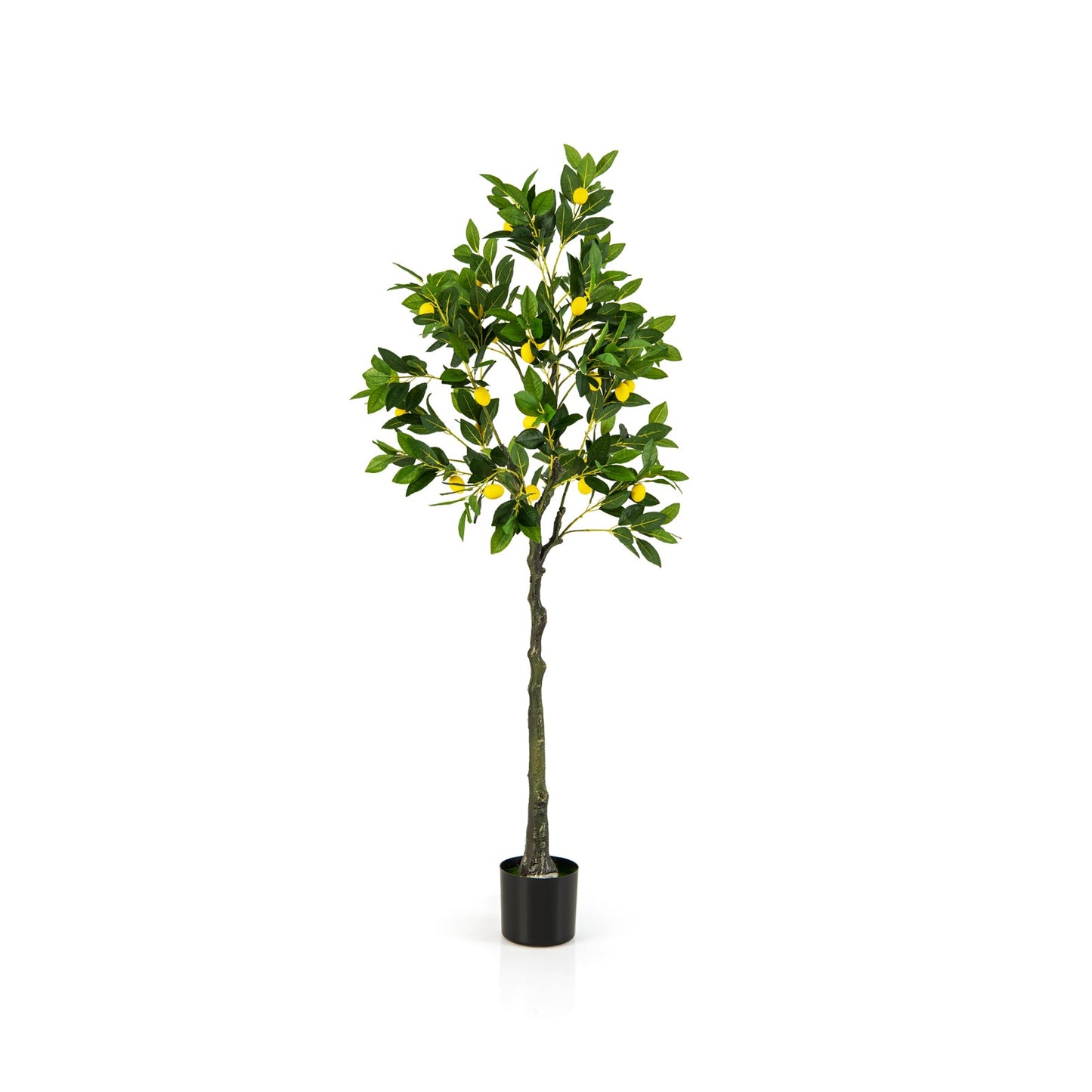 Limonero artificial de 2.6/4/5.2 pies de altura, planta de limón sintética con frutos de limón, 2.6 pies