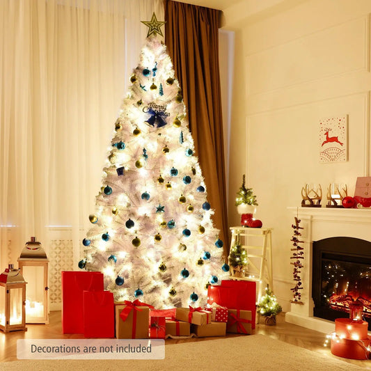 Árbol de Navidad artificial con bisagras de 1.8 m / 2.2 m / 2.7 m con soporte metálico