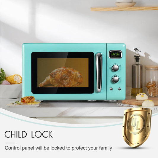 Retro Countertop Compact Microwave Oven