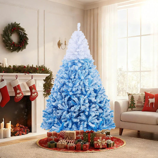 Artificial Christmas Tree with Warm White LEDs in icy blue, DirectDeals on Tampa Home & Garden Store