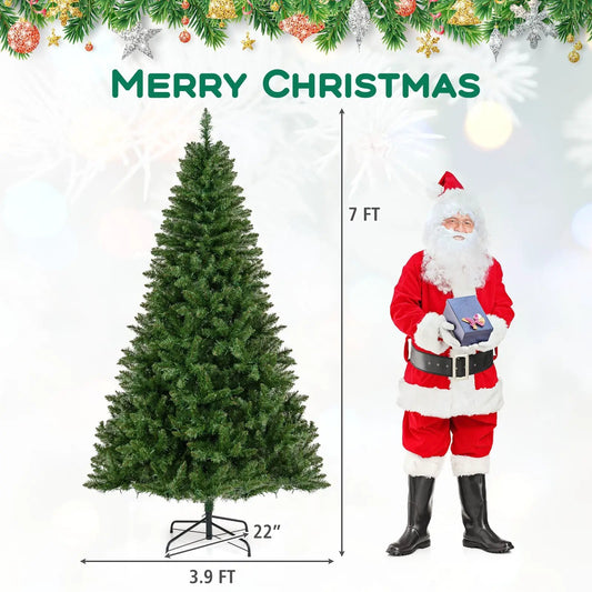 DirectDeals 5 to 7 ft artificial Christmas tree with hinged branches and 7 lighting modes on Tampa Home & Garden Store