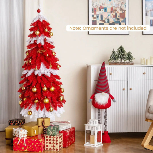 5 ft Pre-lit Christmas Tree with Red Tips by DirectDeals, artificial tree on Tampa Home & Garden Store