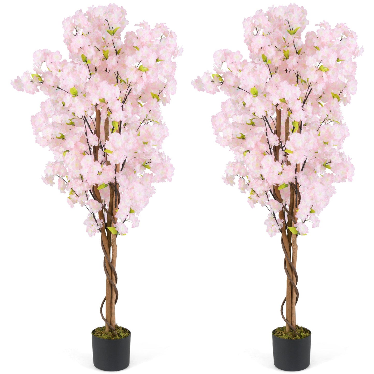5 FT Tall Artificial Cherry Blossom Tree with Pink Flowers-1 Pack - Tampa Home & Garden Store