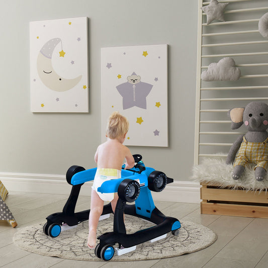 5-in-1 Baby Walker with Adjustable Height and Speed for Boys Girls 6-18 Months - Tampa Home & Garden Store
