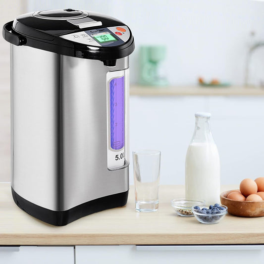 Hervidor y calentador de agua eléctrico LCD de 5 litros