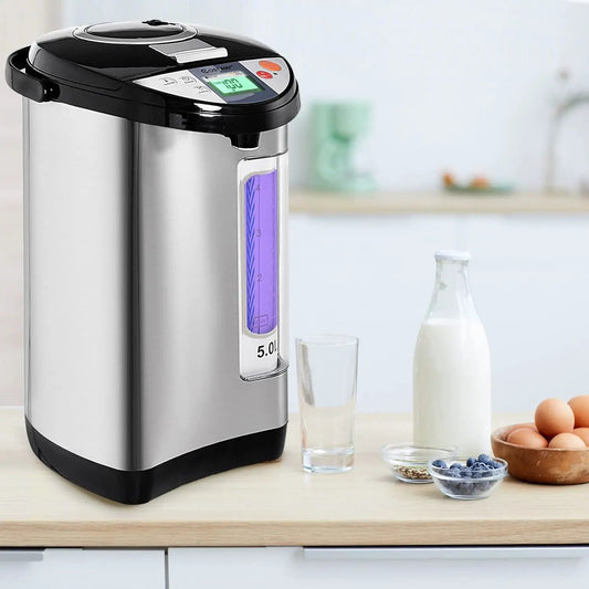 DirectDeals 5 Liter Electric LCD Water Boiler and Warmer stainless steel with black lid on Tampa Home & Garden Store