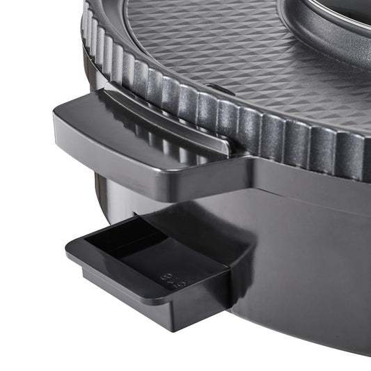 Hot Pot with Grill 1800W 2-in-1 smokeless grill black finish HouseOfZazla on Tampa Home & Garden Store