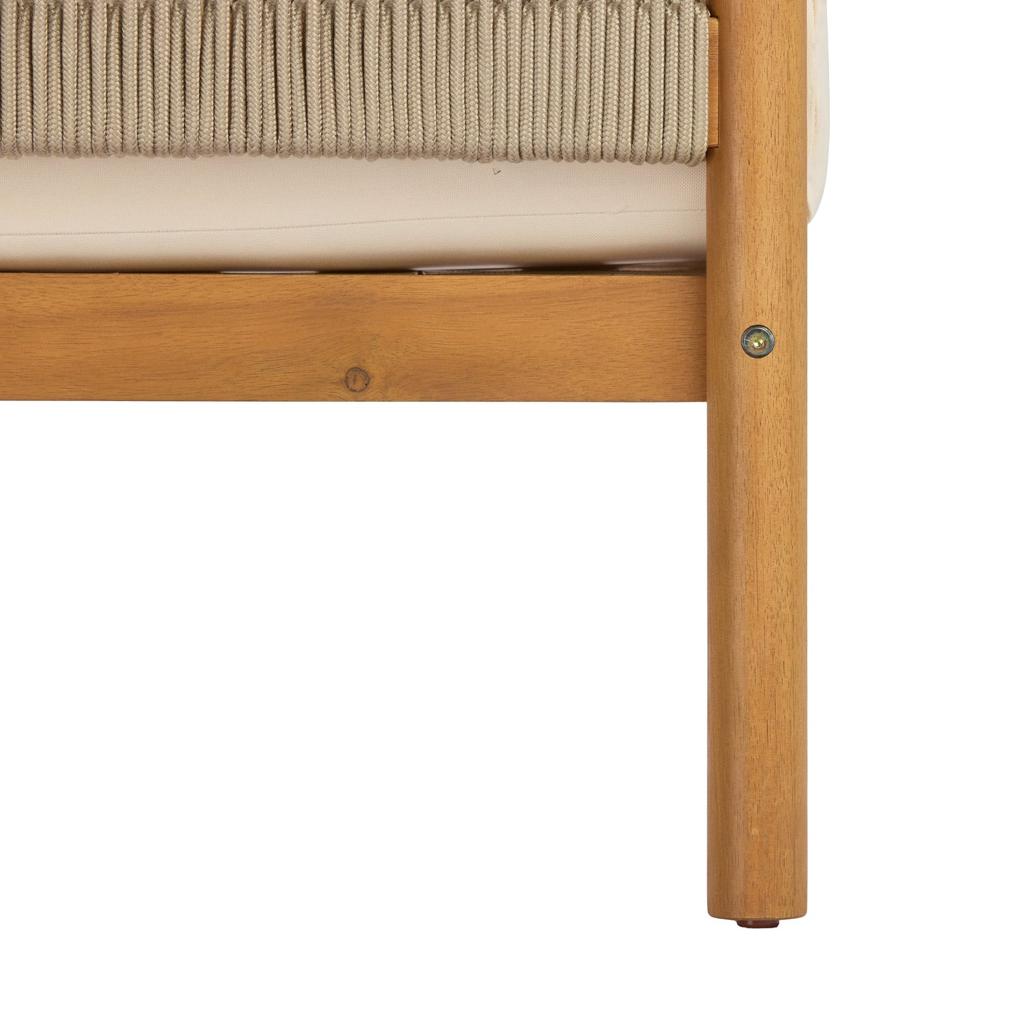 Acacia Wood Outdoor Chair And Rope Panels