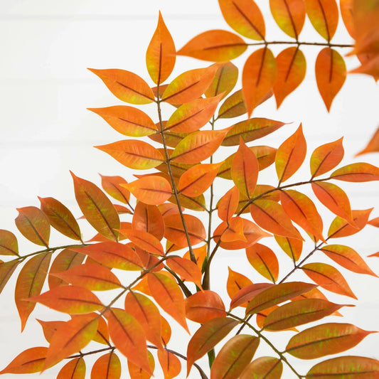Autumn Sumac Artificial Tree 5ft Minimalistic Nearly Natural orange leaves on Tampa Home & Garden Store