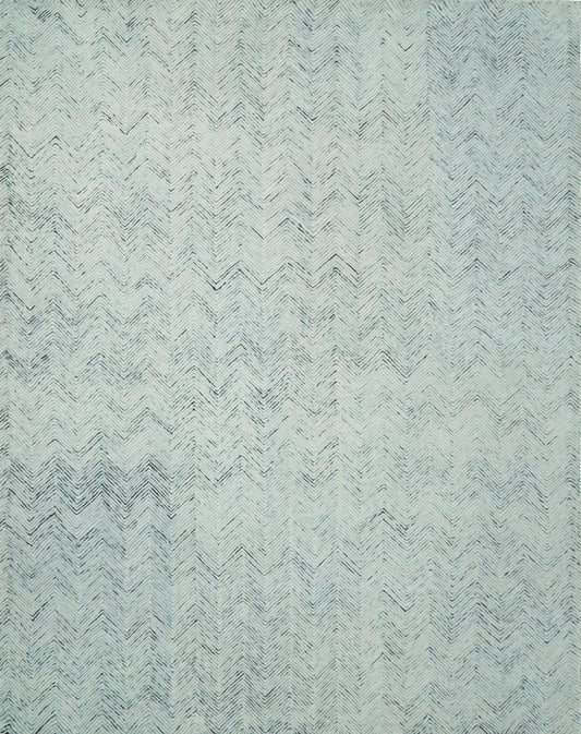 5x8 and 8x10 Hand Made Woolen Modern Blue and Ivory Area Rug | EVE001 - Tampa Home & Garden Store