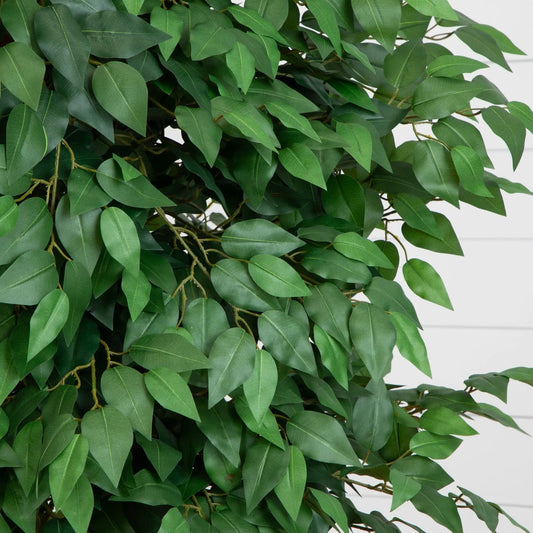 Deluxe Ficus Tree artificial indoor plant with lush green leaves 6.5 ft tall on Tampa Home & Garden Store