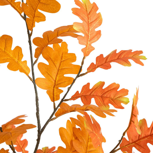 6 ft artificial autumn oak tree with orange leaves by Nearly Natural on Tampa Home & Garden Store