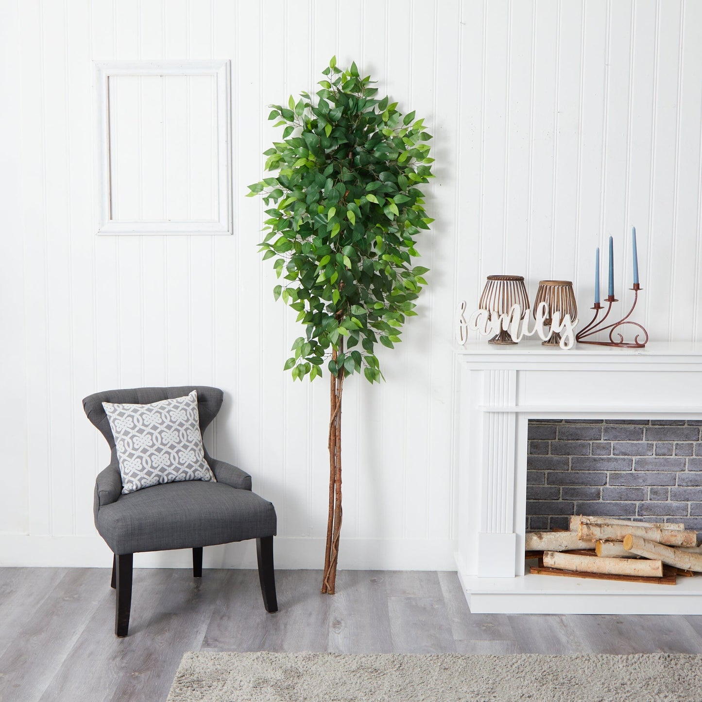 6’ Artificial Double Trunk Ficus Tree (No Pot) - Tampa Home & Garden Store