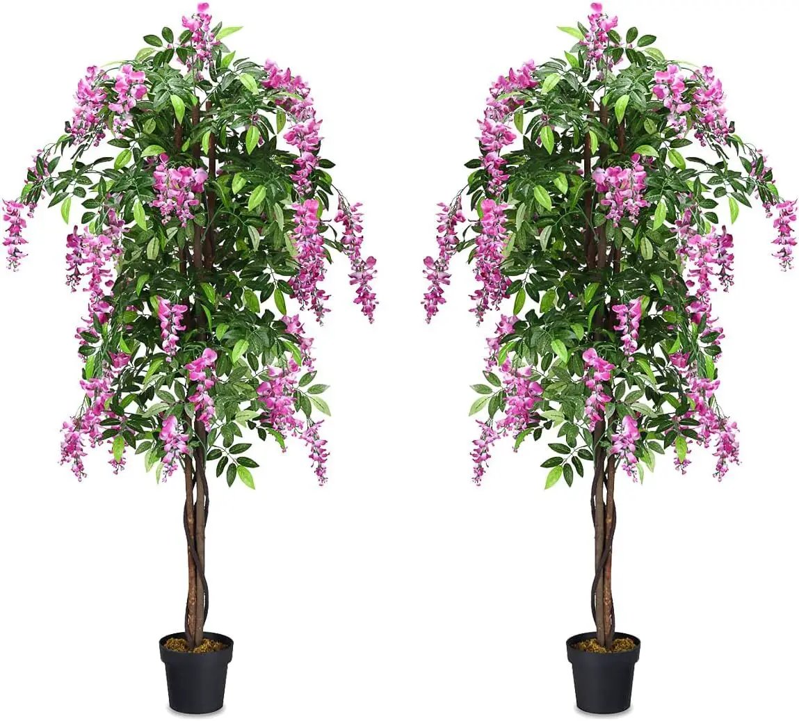6-Feet Artificial Wisteria Silk Indoor-Outdoor Tree-1pieces - Tampa Home & Garden Store