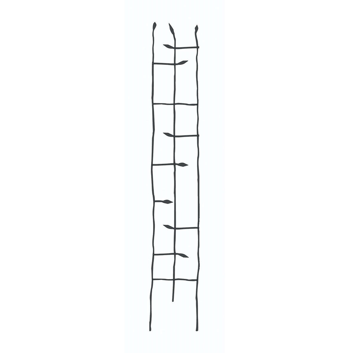 6-Ft High Narrow Garden Trellis in Metal Sprouting Twig Leaf - Tampa Home & Garden Store