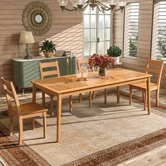 6-Person Outdoor Acacia Wood Rectangular Bistro Dining Table - Tampa Home & Garden Store