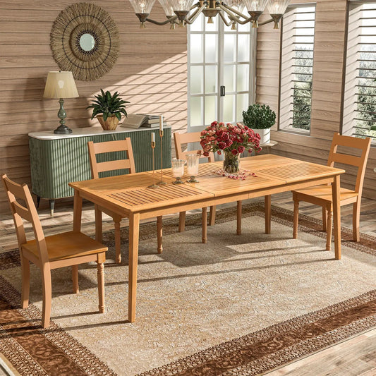 6-Person Outdoor Acacia Wood Rectangular Bistro Dining Table - Tampa Home & Garden Store