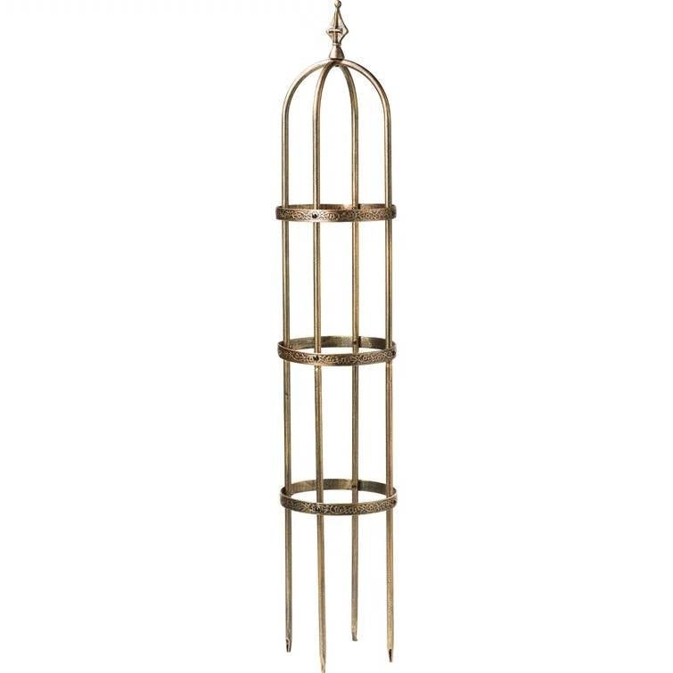 60-inch Copper Finish Steel Outdoor Garden Trellis Obelisk - Tampa Home & Garden Store