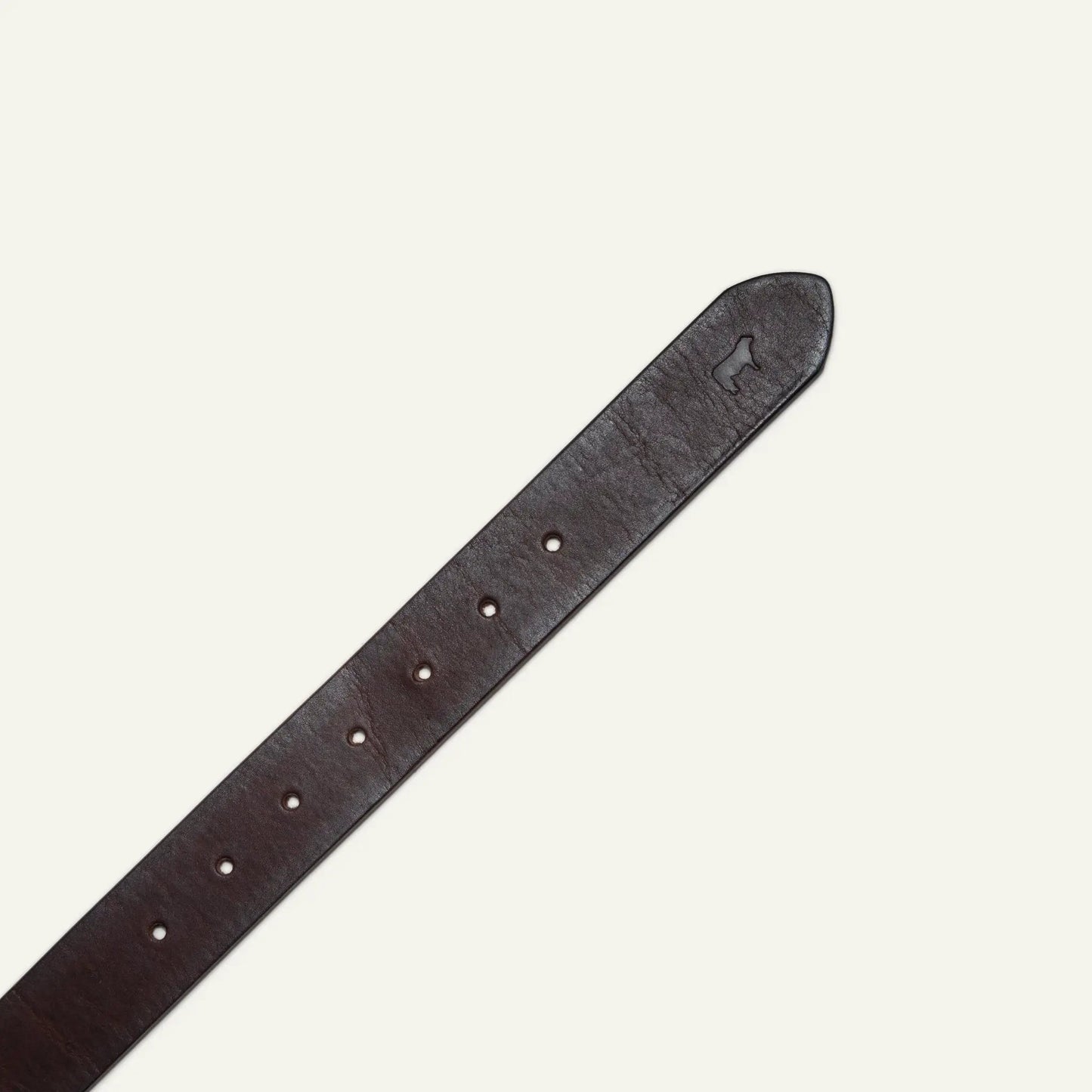 Heritage Saddle Belt in premium leather, dark brown with textured grain, Will Leather Goods belt on Tampa Home & Garden Store