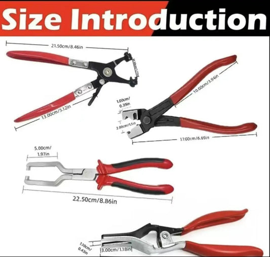 ClampPro Hose Tool Kit for automotive repairs red-handled hose clamp pliers set (4 tools) on Tampa Home & Garden Store