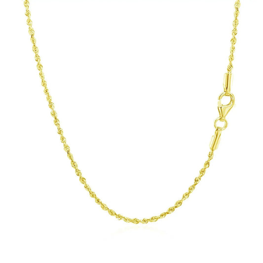 10k yellow gold solid diamond-cut rope chain necklace 1.5mm with lobster clasp, brand Bids.com on Tampa Home & Garden Store