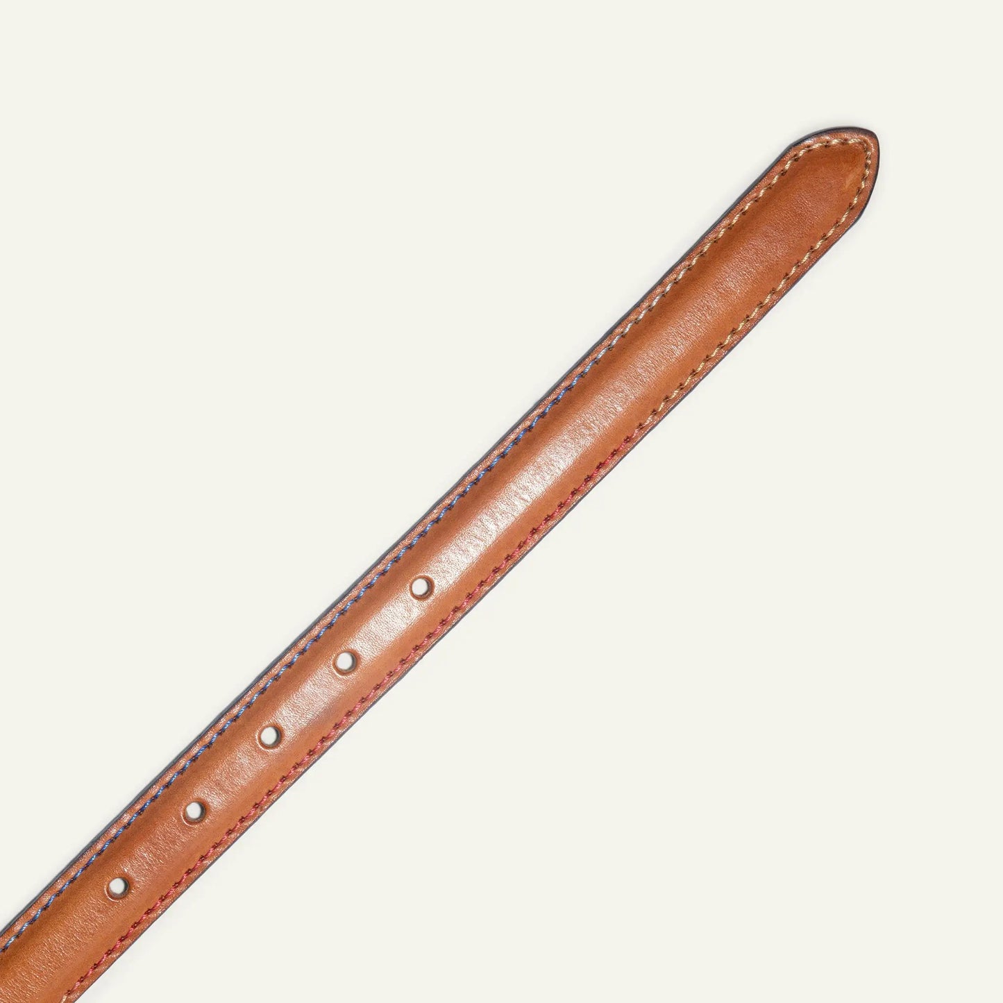 Rainbow Stitched Belt tan leather with multicolor stitching by Will Leather Goods on Tampa Home & Garden Store