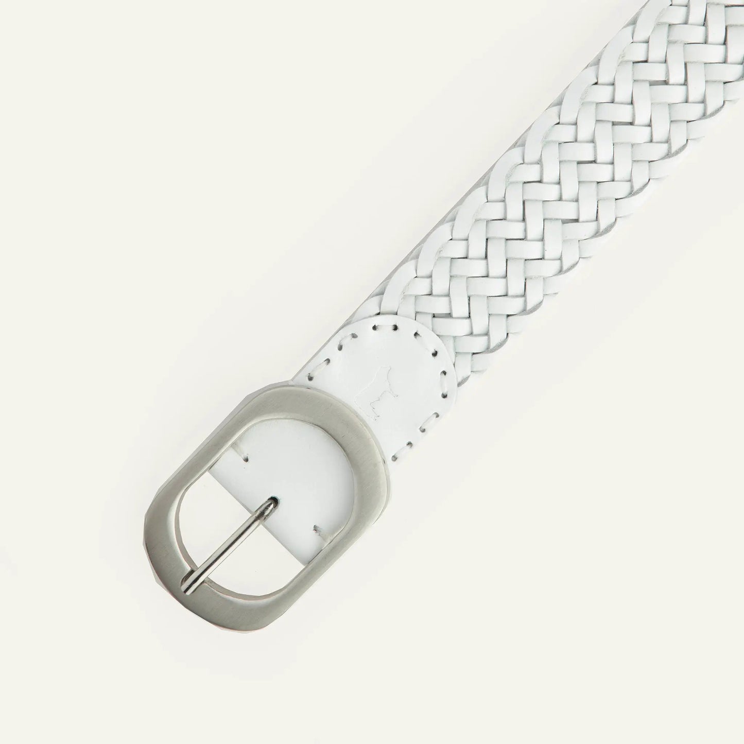Twelve Strand Luxe Crafted Braided Leather Belt with brushed silver buckle Will Leather Goods on Tampa Home & Garden Store