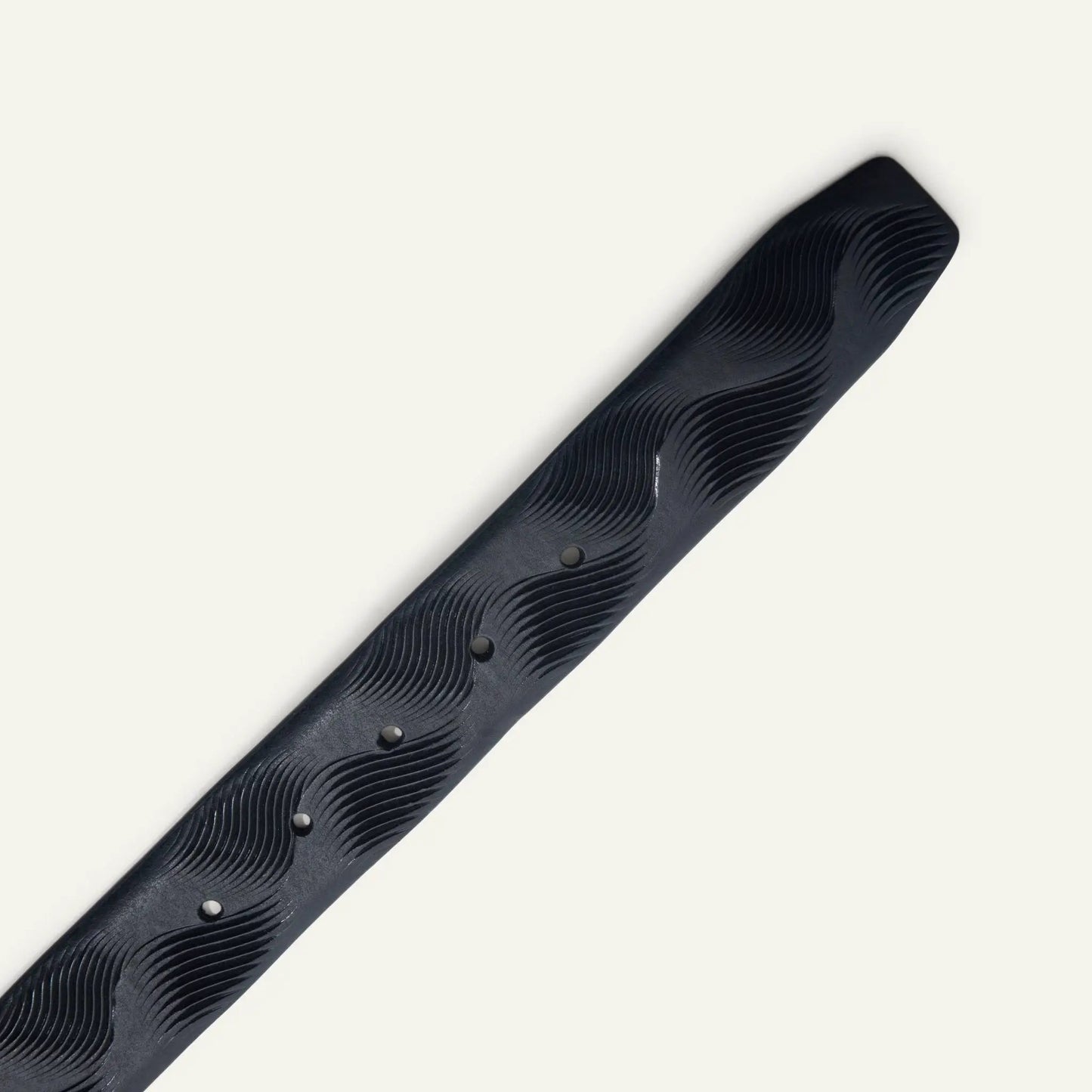 Wave Embossed Belt in black full-grain leather by Will Leather Goods on Tampa Home & Garden Store