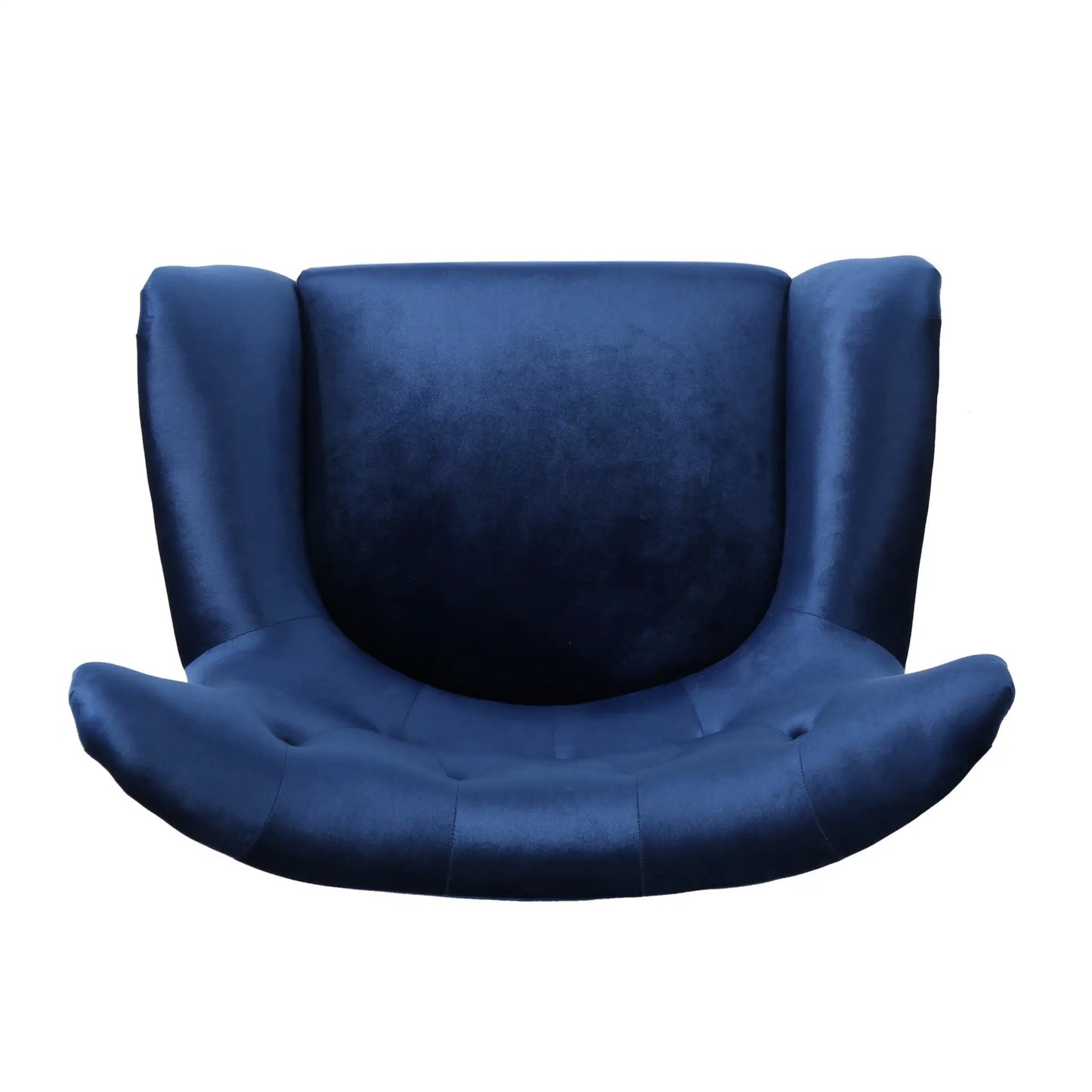 Navy velvet arm chair with plush backrest by V.I.P Digital Presence on Tampa Home & Garden Store