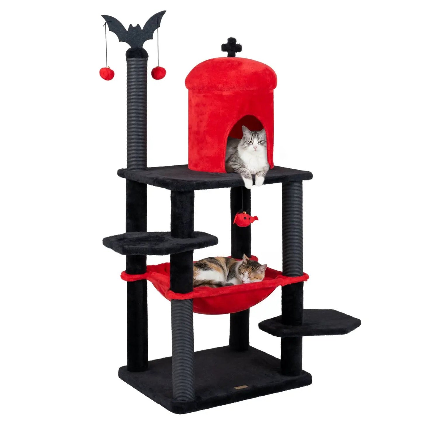 60-Inch Gothic Cat Tower With Coffin Bed