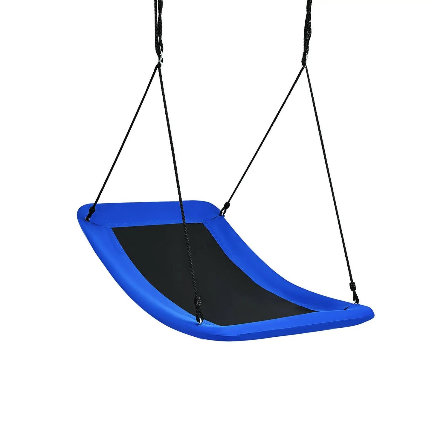 60 Inch blue platform swing with black seating and rope suspension for trees DirectDeals on Tampa Home & Garden Store