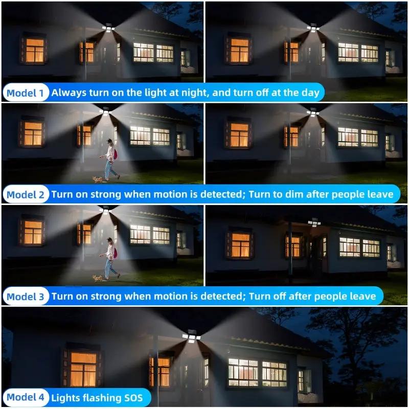 Moktan Sabai solar security lights with motion sensor and remote, 4-pack, black finish on Tampa Home & Garden Store