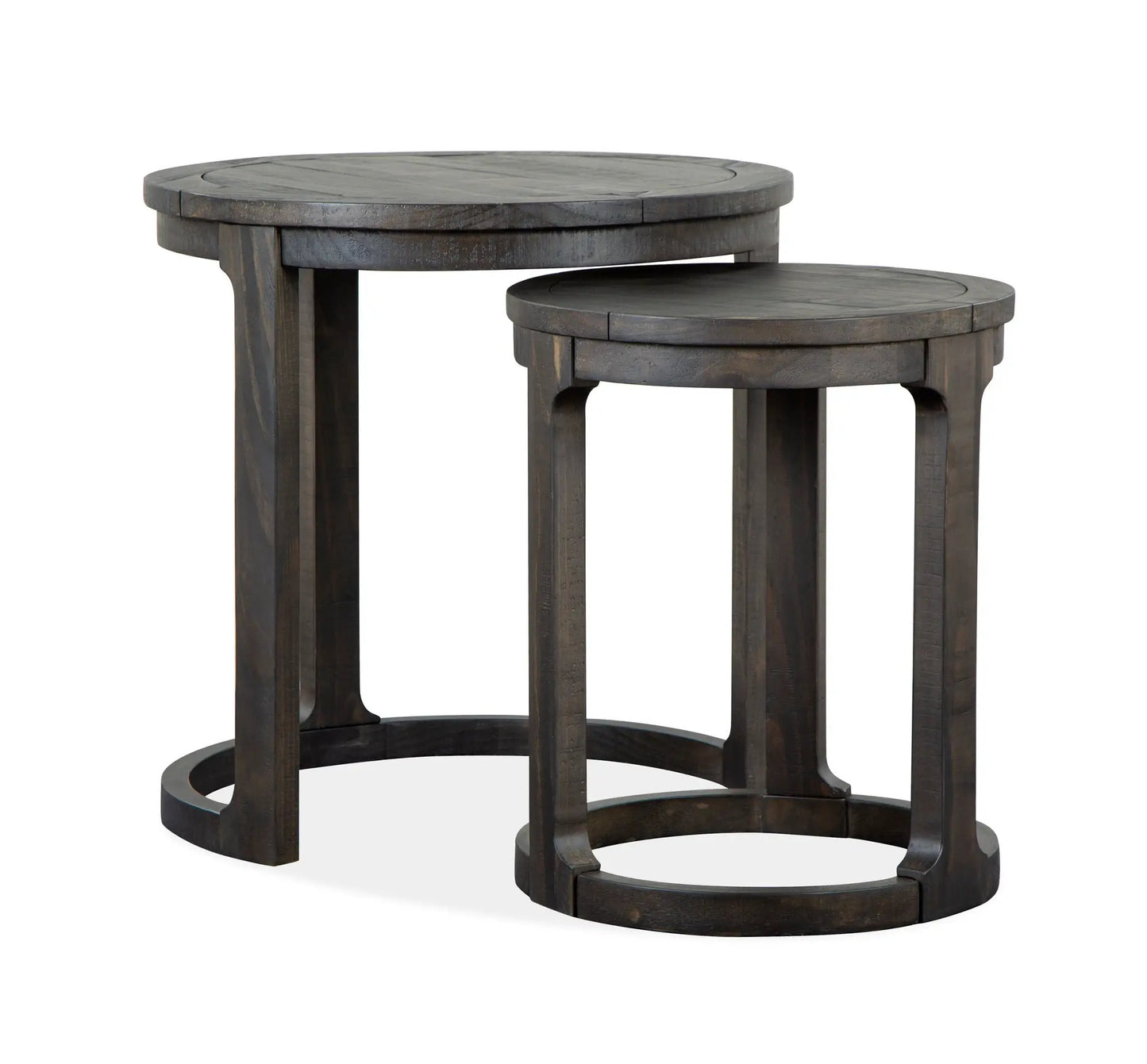 Boswell Round Nesting End Table in Peppercorn