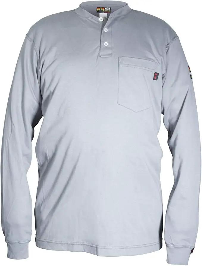 FR Long Sleeve Henley - Gray - Tampa Home & Garden Store