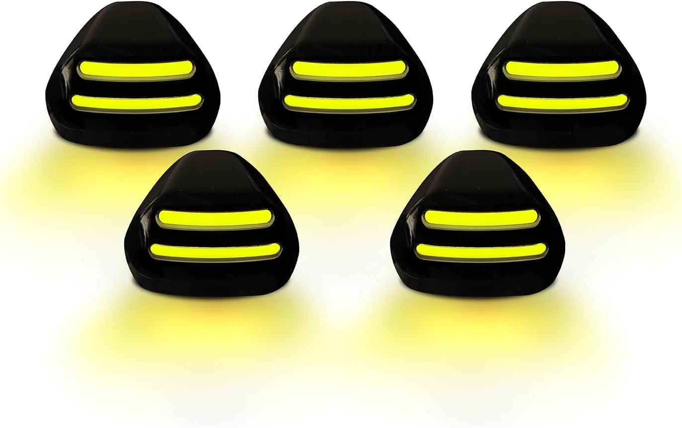 Five Ford F-250 Super Duty smoked amber slim LED roof cab lights for 1999-2016 on Tampa Home & Garden Store