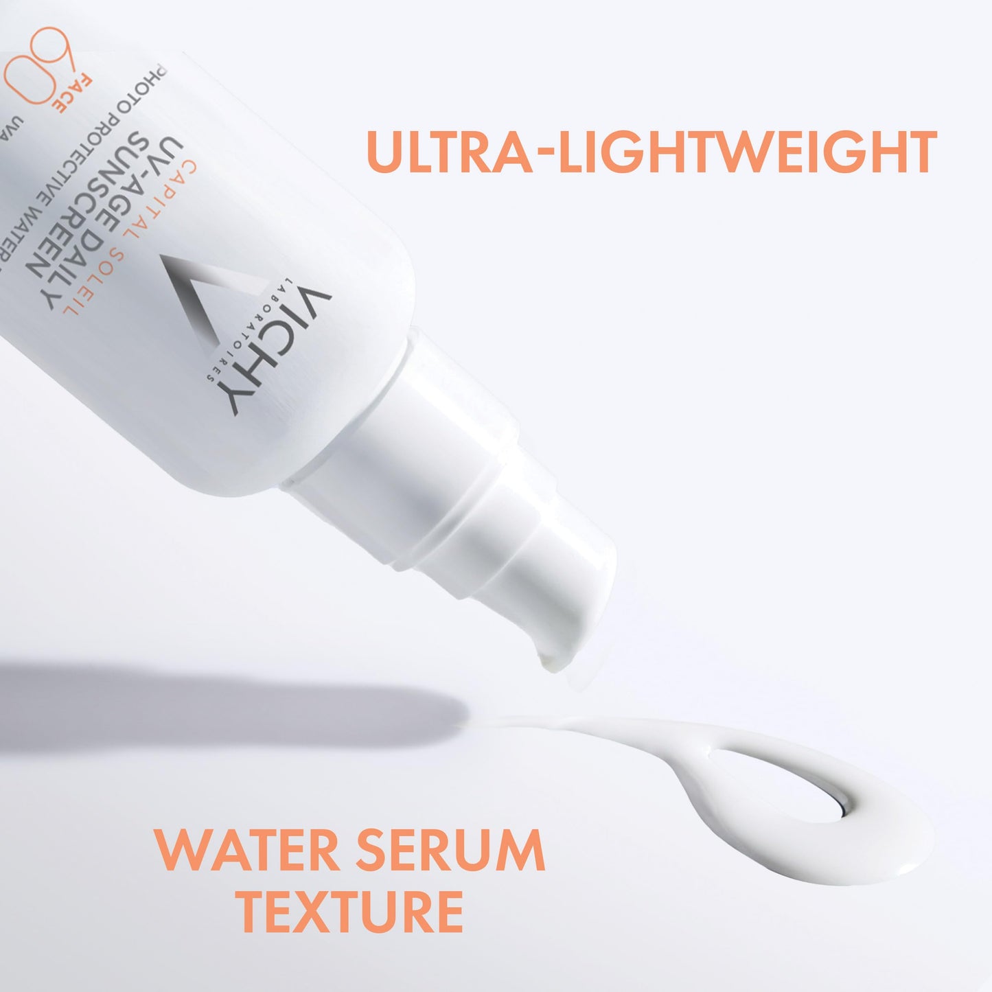 Vichy Ideal Soleil SPF 50 sunscreen bottle with white pump, water-resistant on Tampa Home & Garden Store