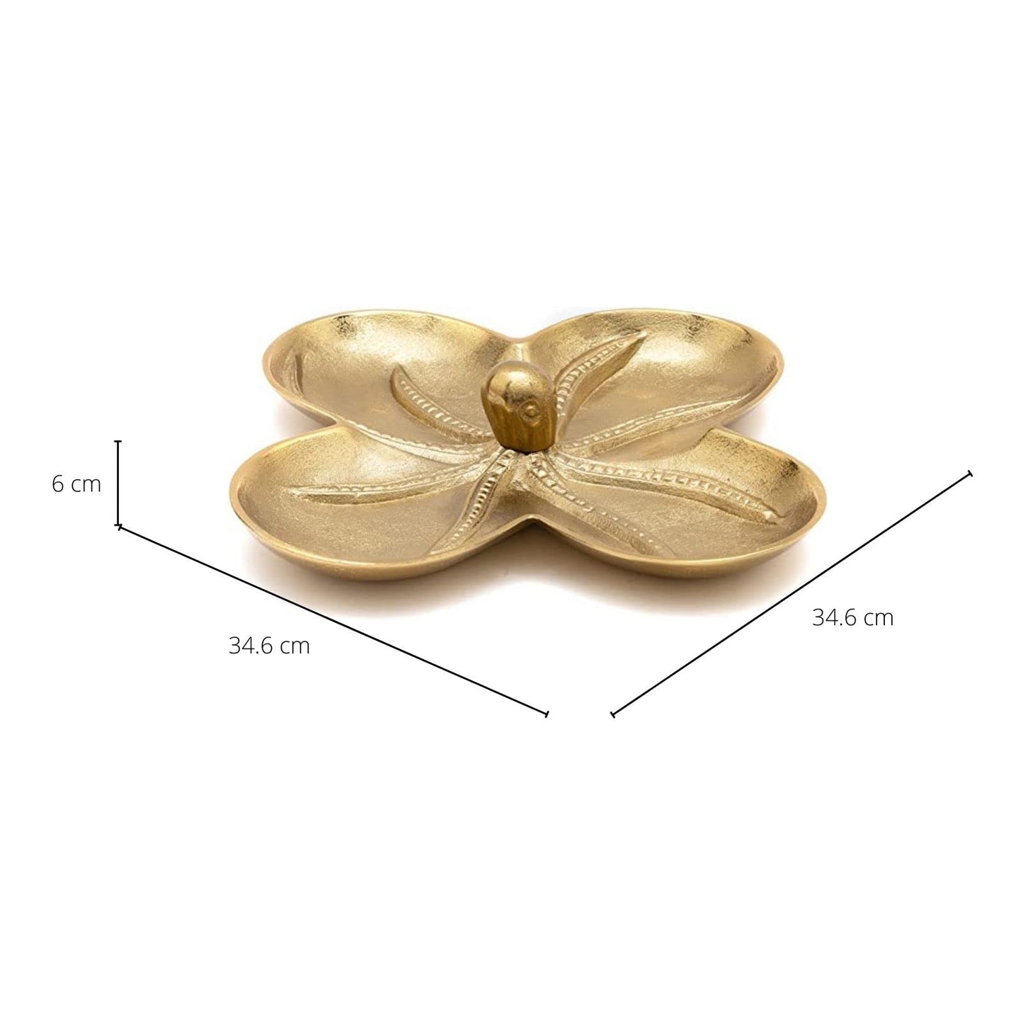 Gold Octopus Aluminum Appetizer Bowl and Tray