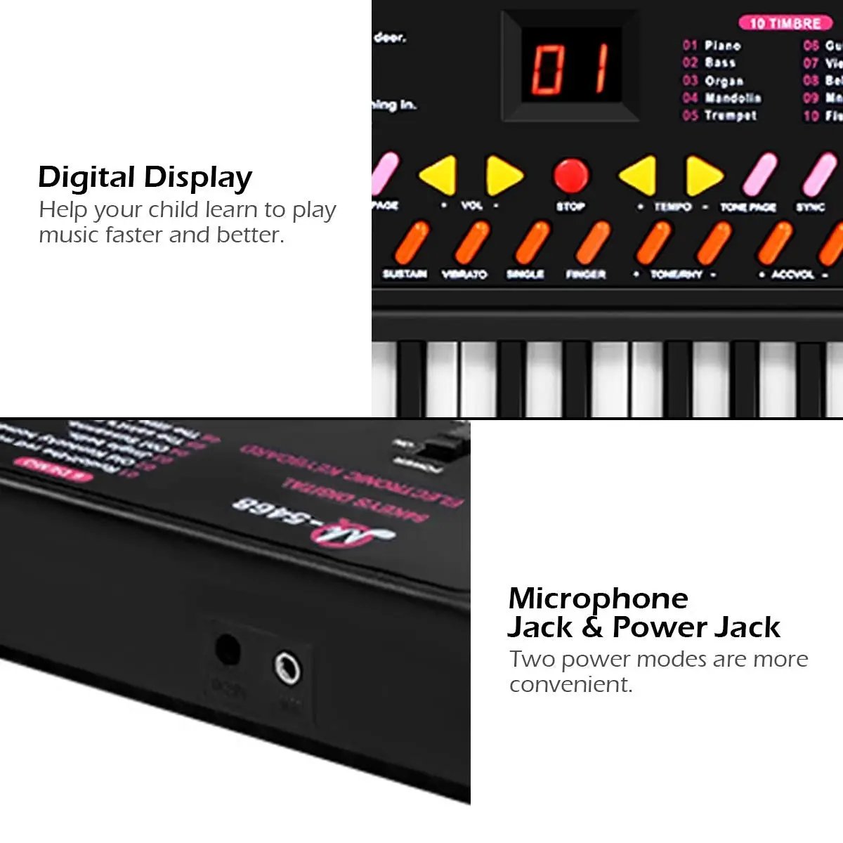54 Keys Kids Electronic Music Piano - Tampa Home & Garden Store
