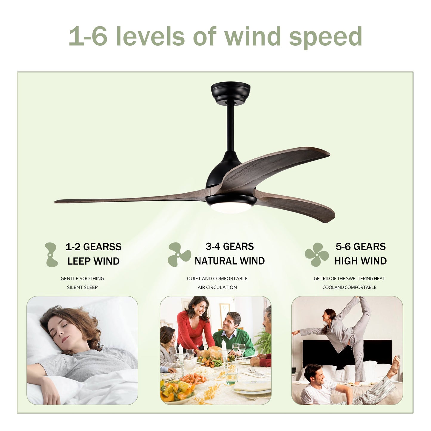 52-inch solid wood blades ceiling fan with light and remote by HouseOfZazla on Tampa Home & Garden Store