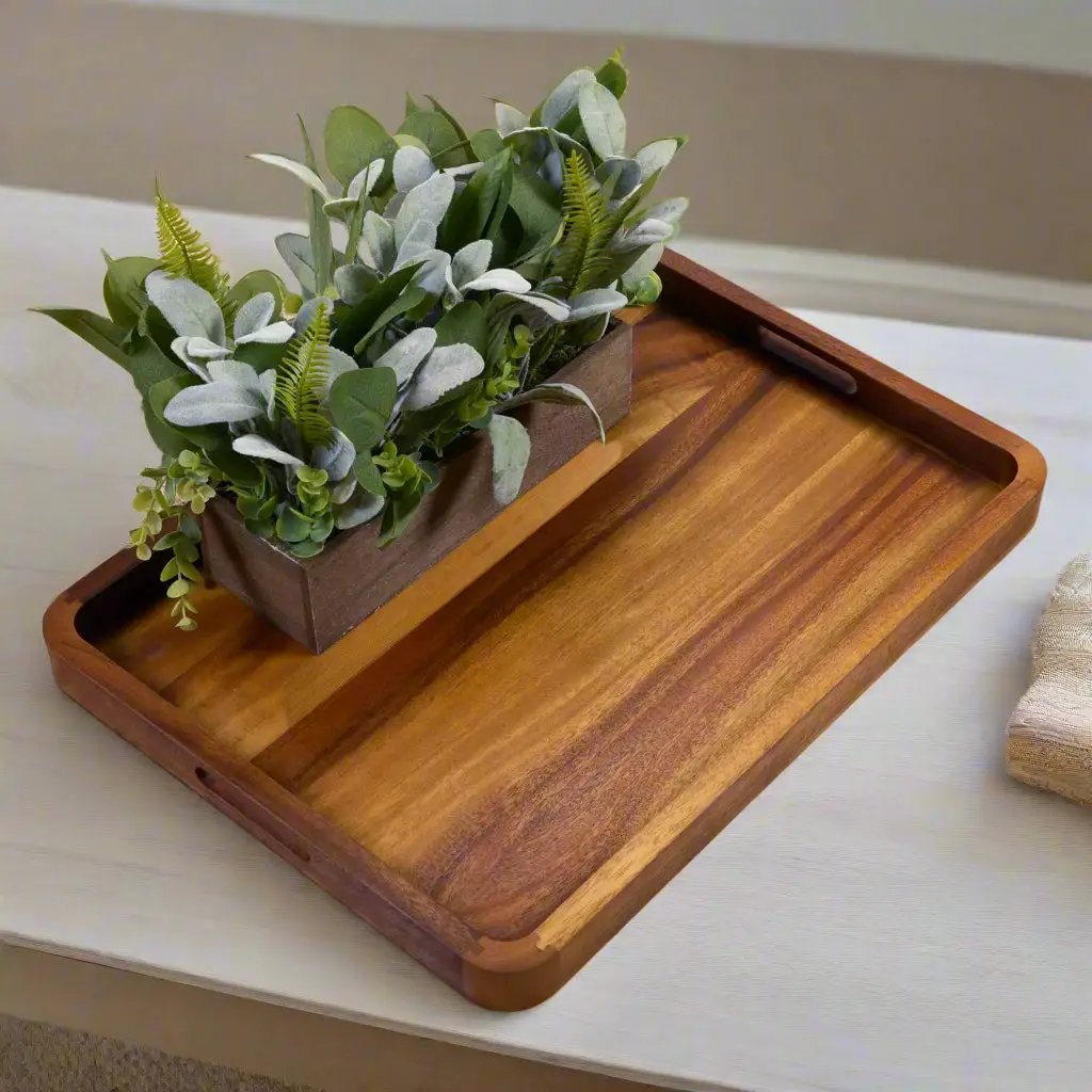 Rectangular Serving Tray - Solid Bottom - Tampa Home & Garden Store