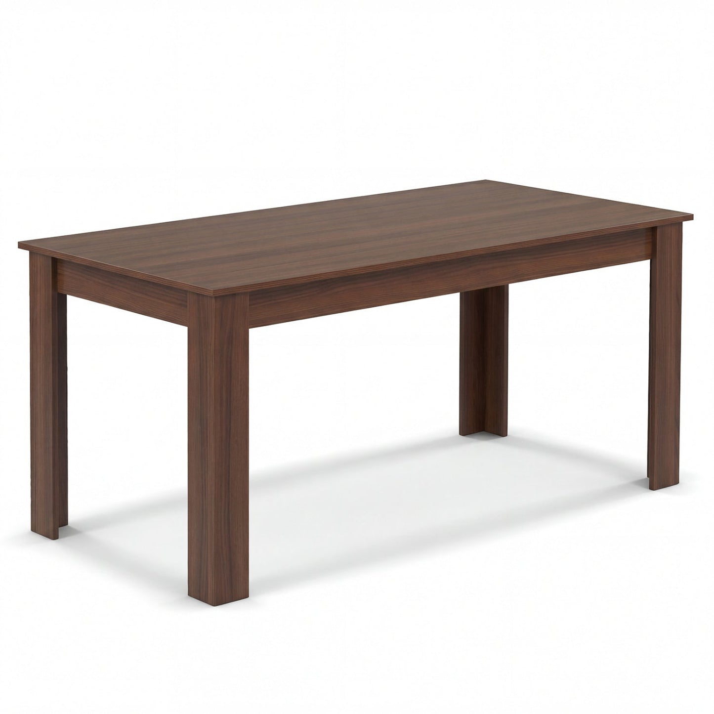 Mesa de comedor/cocina rectangular moderna de 63 pulgadas para 6 personas - Negra