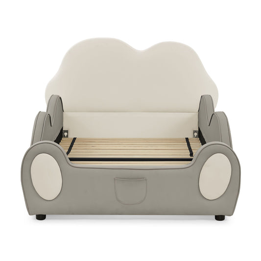 Cloud Shape Bed With Guardrails and Kid Storage