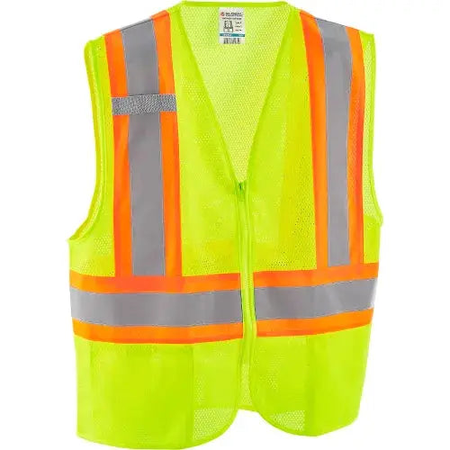 Hi Vis Vest Orange/lime 2" Silver Reflective Stripe - Tampa Home & Garden Store