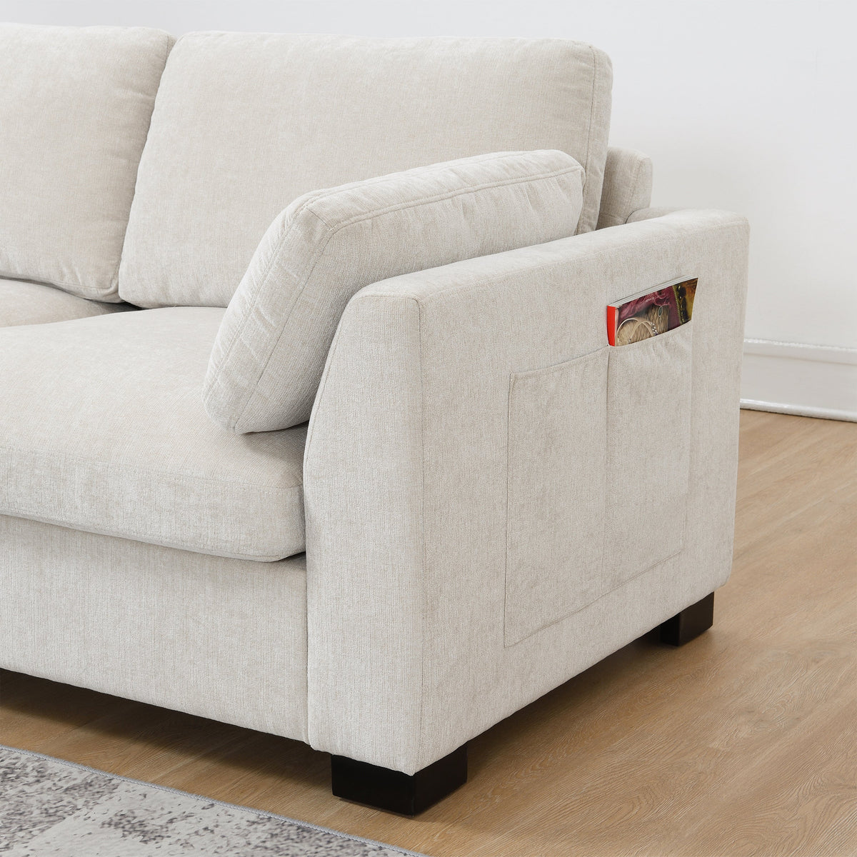 Modern Chenille Modular Sectional Sofa and Seat