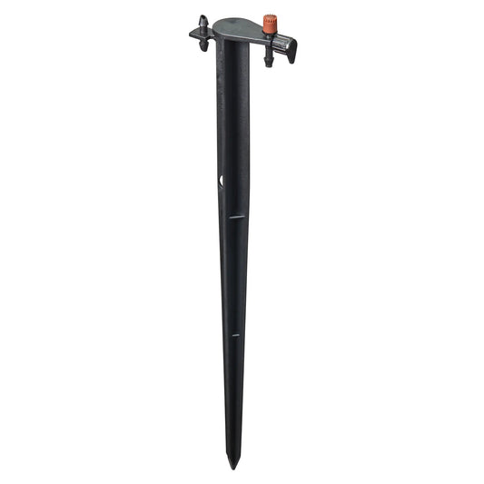 Drip Irrigation Micro Sprinkler 65140 by Orbit on black stake with orange adjustment knob on Tampa Home & Garden Store