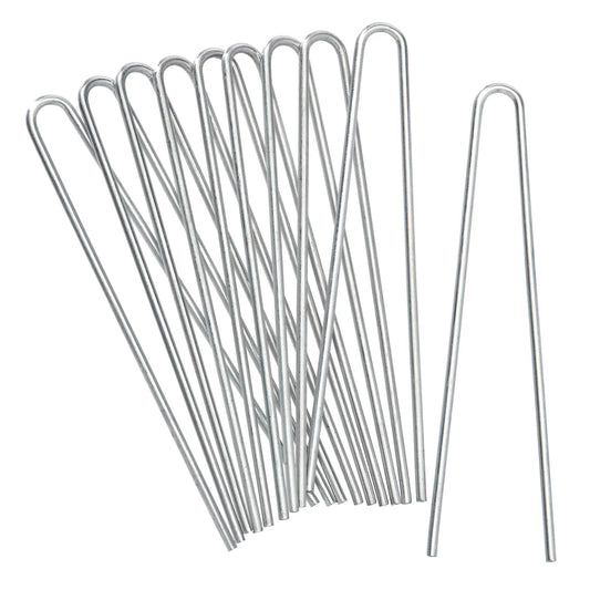 Orbit Irrigation 1/4 in drip tubing loop stakes, galvanized metal with loop tops (set of 12) on Tampa Home & Garden Store