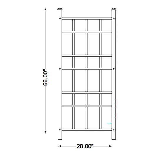 66-inch Outdoor Weather-Resistant Brown Vinyl Garden Trellis with Ground Anchors - Tampa Home & Garden Store